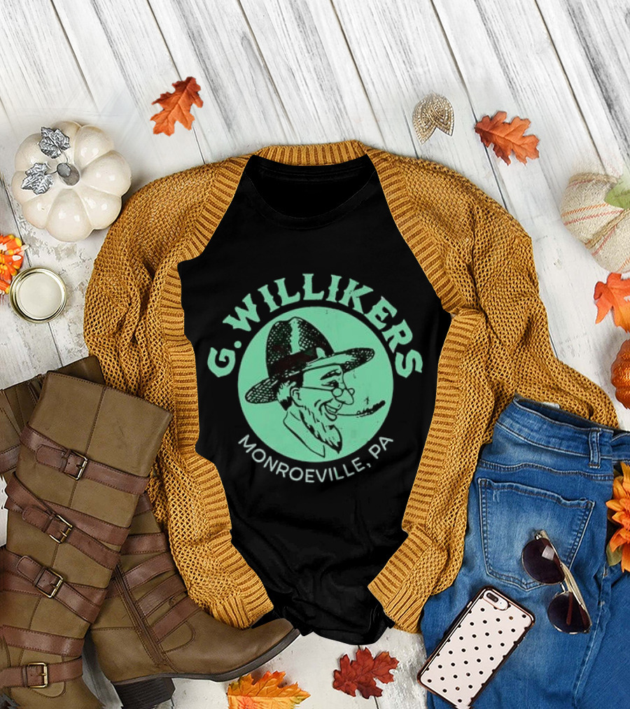 G. Willikers Monroeville PA Vintage Character Pipe Hat T-Shirt