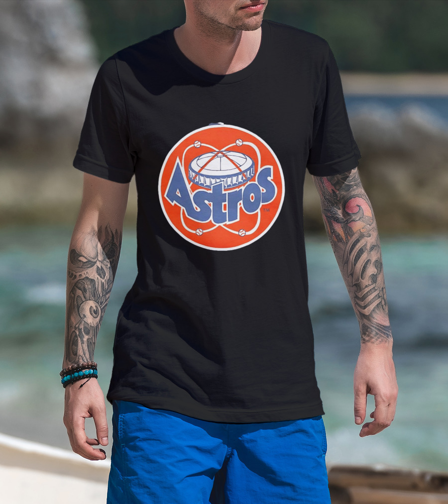 Houston Astros Vintage Astrodome Baseball T-Shirt