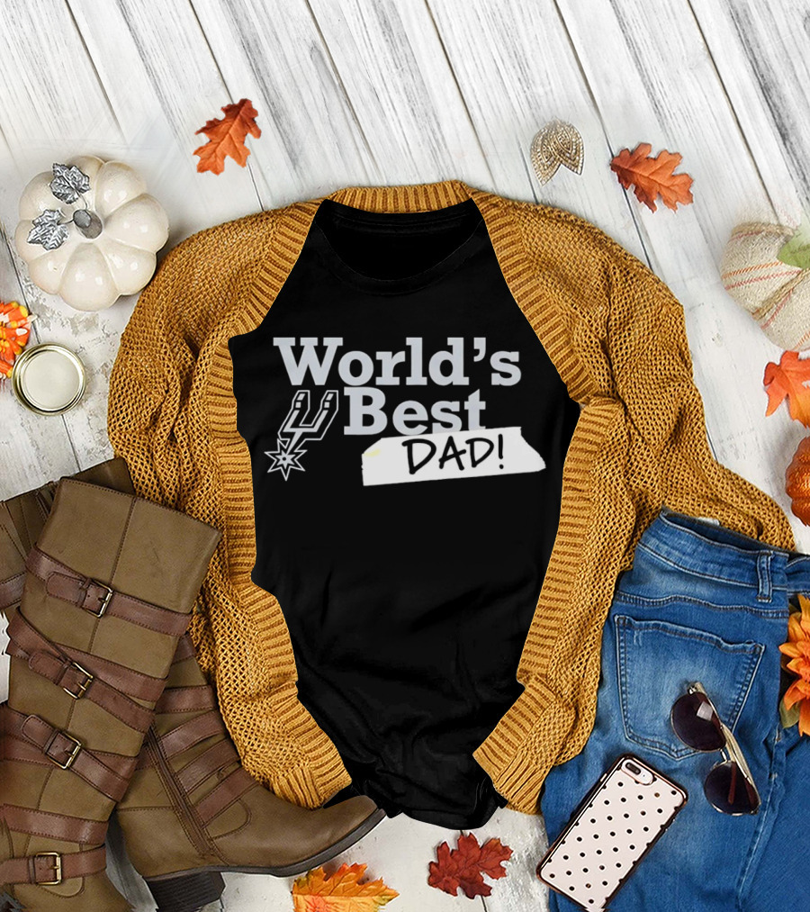 San Antonio Spurs World's Best Dad 2026 Father's Day Basketball Fan T-Shirt