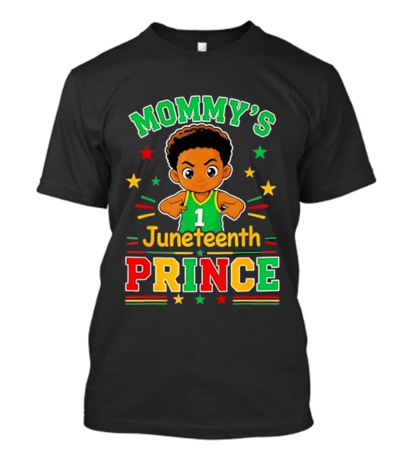 Mommy's Juneteenth Prince Little Boy Basketball Celebration Number One Kid T-Shirt