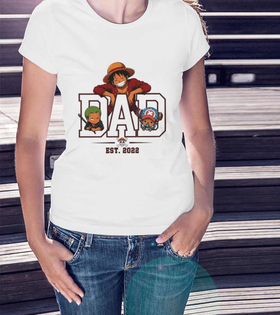 One Piece Luffy Dad Personalized Gift Father's Day 2023 T-Shirt