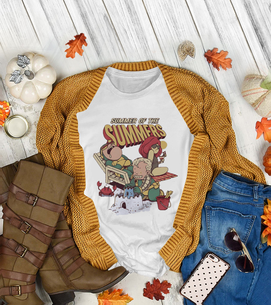 Summer Of The Summers Beach Day Sand Castles And Fun Cartoon T-Shirt