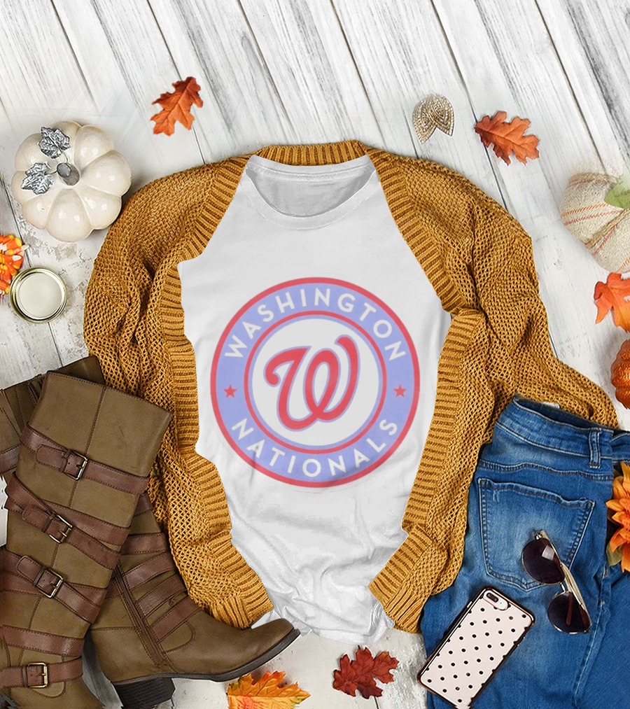 Washington Nationals Curly W Star Baseball T-Shirt