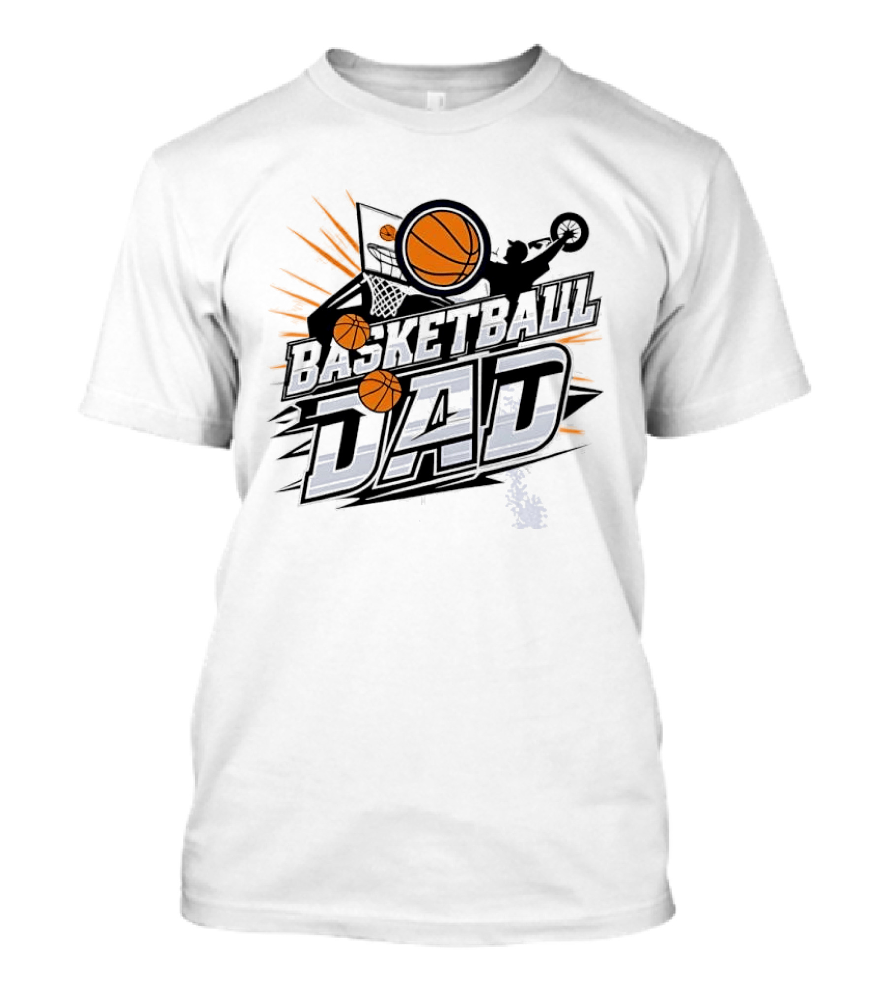 Basketball Dad Action Hoop Flying Ball Slam Dunk Sports T-Shirt