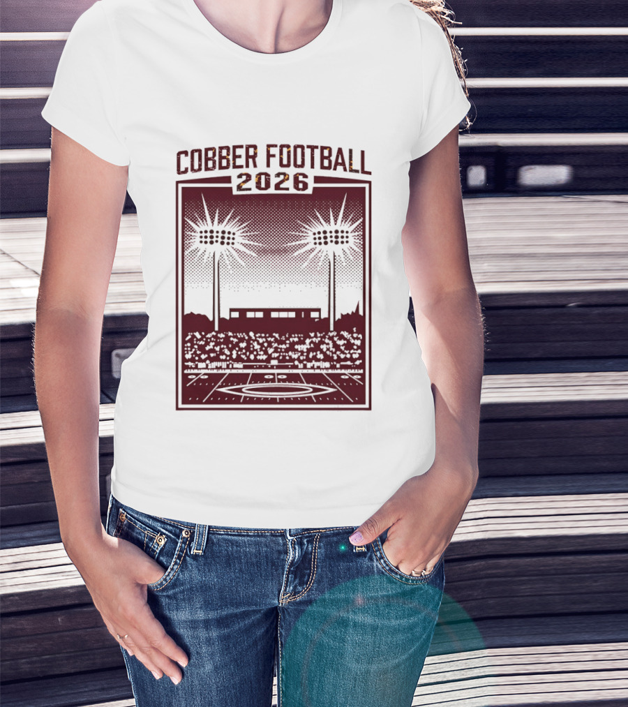 Cobber Football 2026 Stadium Lights Game Day Crowd Night Event T-Shirt