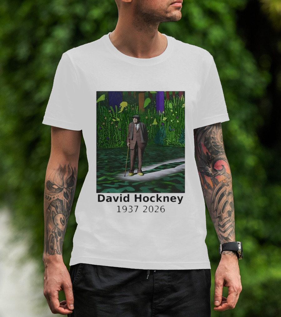 David Hockney 1937 2026 Colorful Garden Painting Memorial T-Shirt