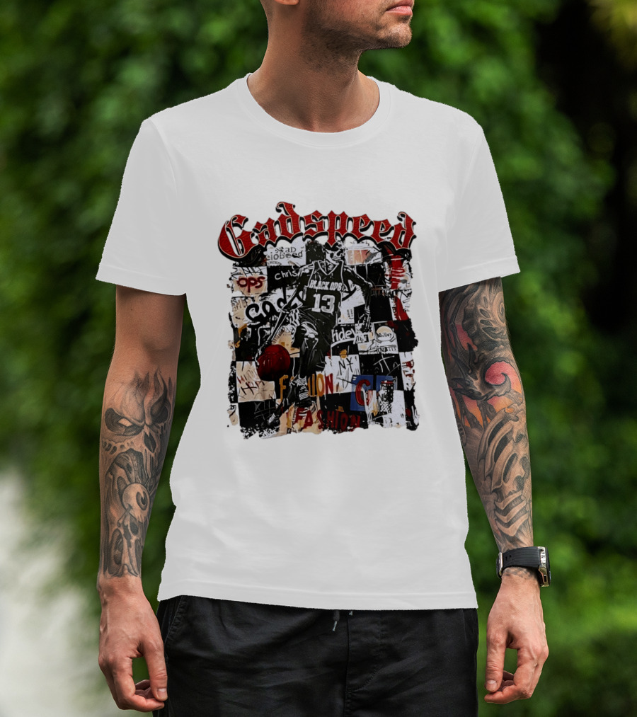 Godspeed Black Ops 13 Basketball Collage Style Urban Fashion T-Shirt