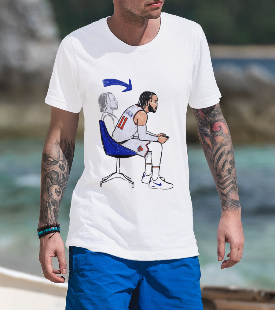 Jalen Brunson 11 Relaxed New York Knicks Cartoon T-Shirt