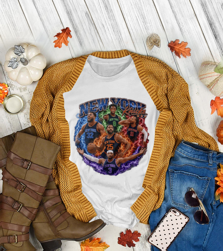 New York Knicks Karl Anthony Towns OG Anunoby Mikal Bridges Jalen Brunson Josh Hart T-Shirt