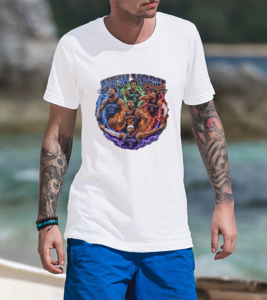 New York Knicks Karl Anthony Towns OG Anunoby Mikal Bridges Jalen Brunson Josh Hart T-Shirt