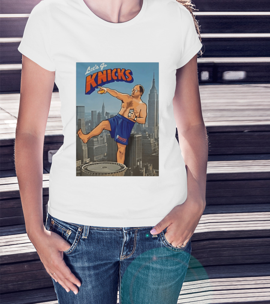Let's Go Knicks New York George Costanza Statue Of Liberty T-Shirt