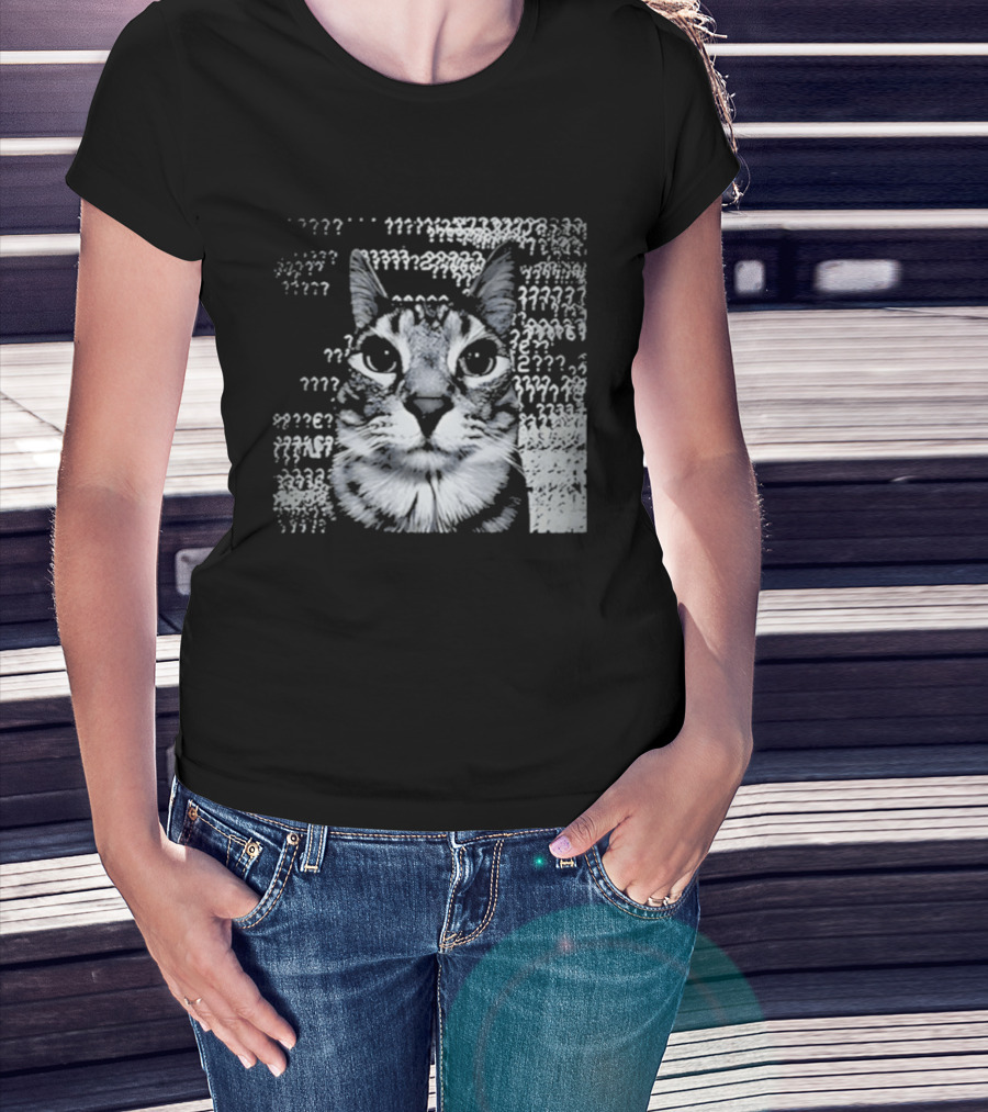 Cat Question Marks T-Shirt