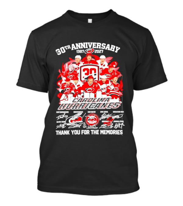 30th Anniversary Carolina Hurricanes 1997 2027 Thank You For The Memories T-Shirt
