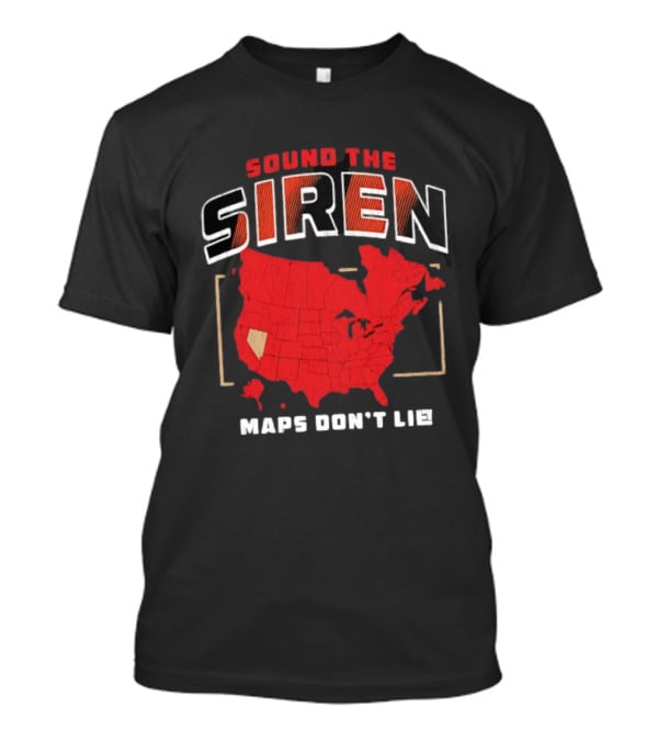 Carolina Hurricanes Hockey Sound The Siren Maps Don't Lie T-Shirt