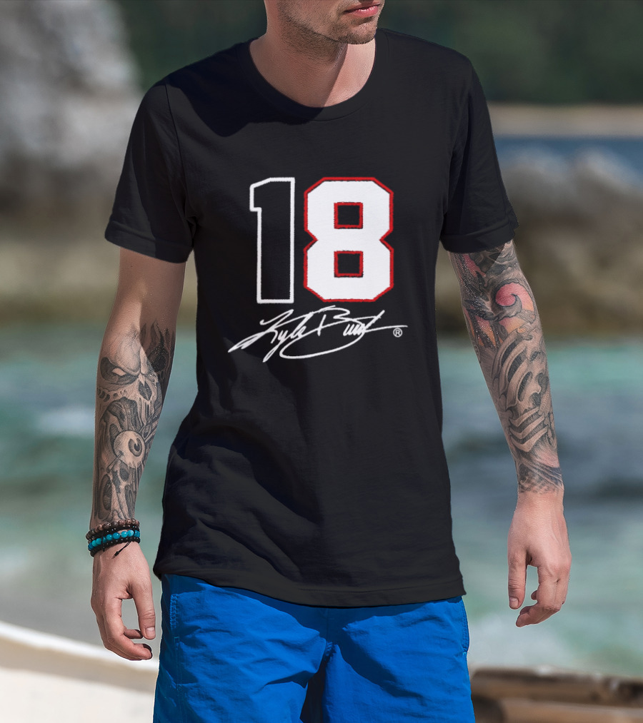 Denny Hamlin Kyle Busch 18 NASCAR Cup Series Racing Signature T-Shirt