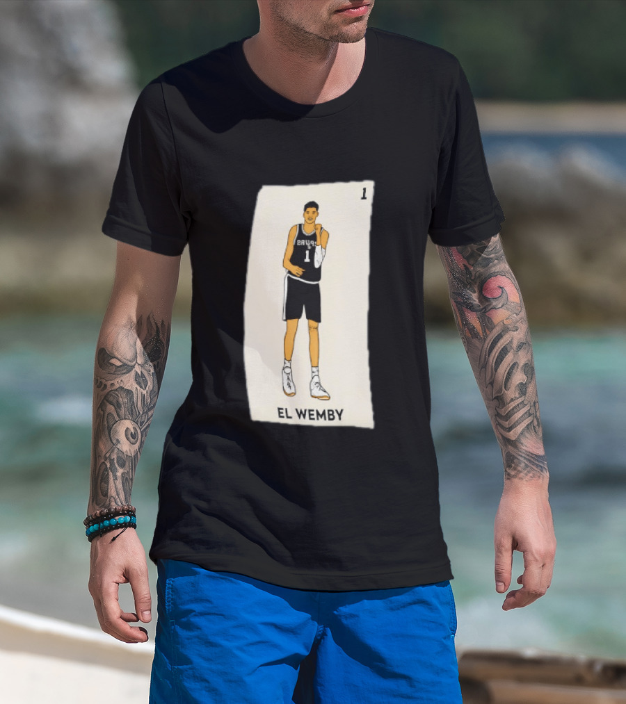 El Wemby Victor Wembanyama San Antonio Spurs Basketball 1 NBA Card T-Shirt