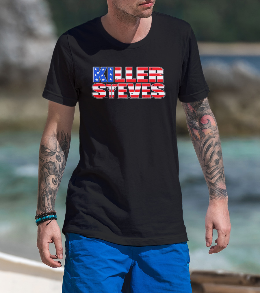 Killer Steves American Flag Stars And Stripes T-Shirt
