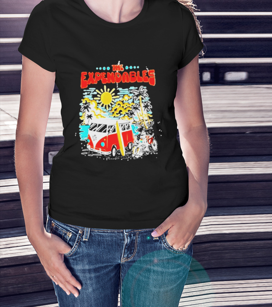 The Expendables Santa Cruz California Surf Van Beach Scene T-Shirt