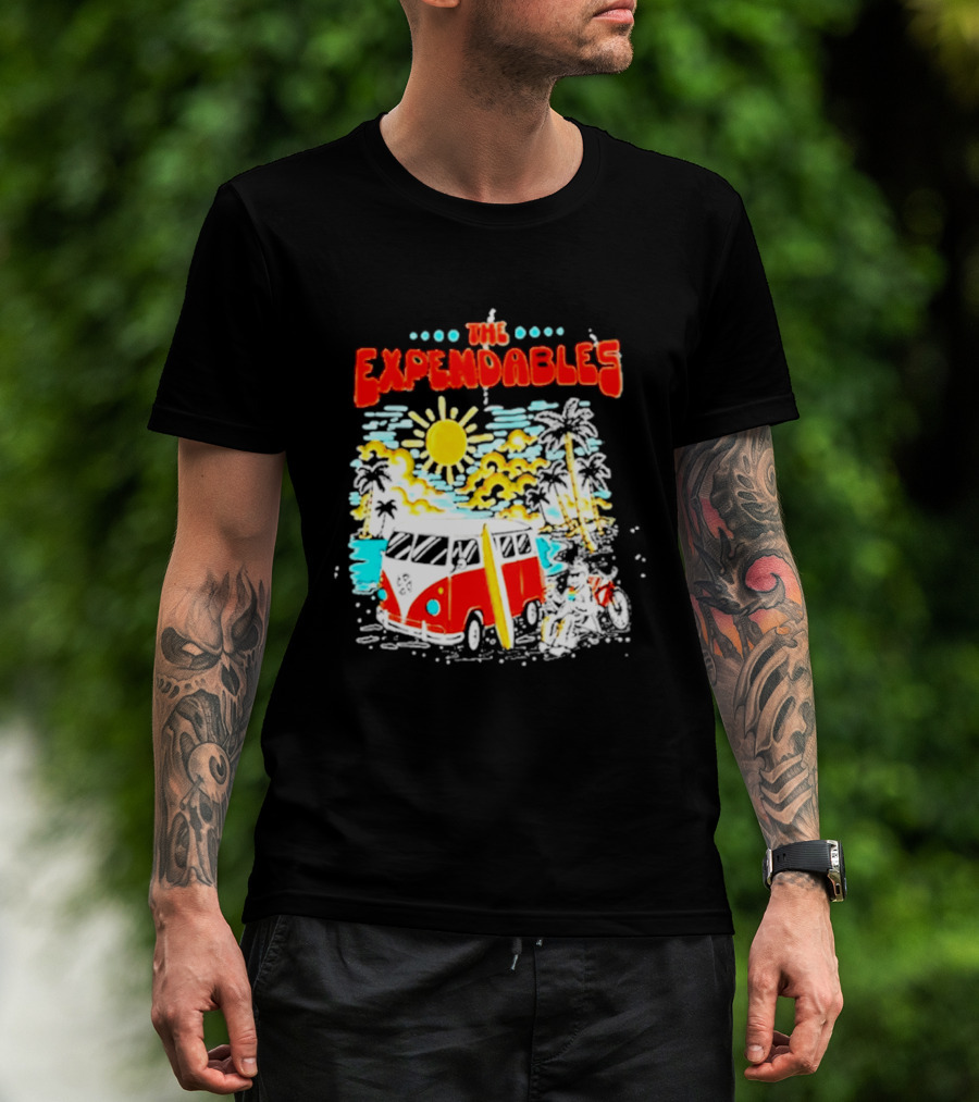 The Expendables Santa Cruz California Surf Van Beach Scene T-Shirt