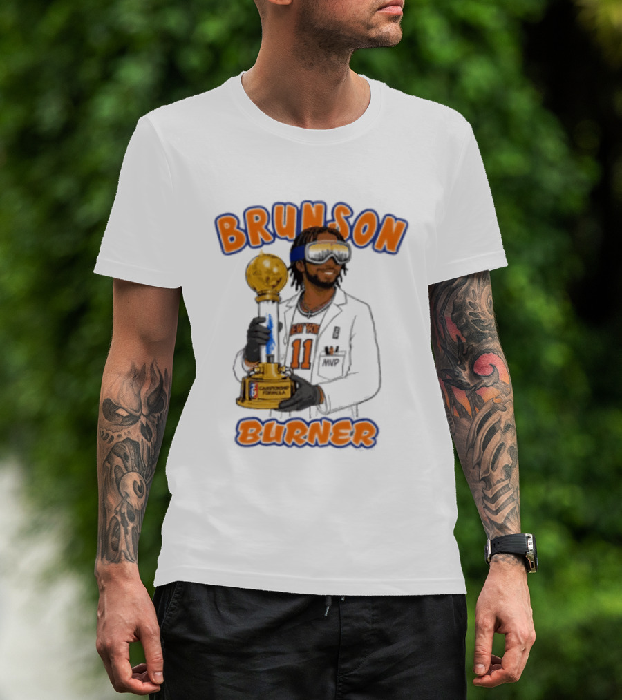 Brunson Burner Jalen Brunson New York Knicks Championship Formula T-Shirt