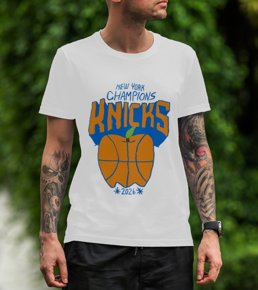 New York Champions Knicks Big Apple 2026 T-Shirt