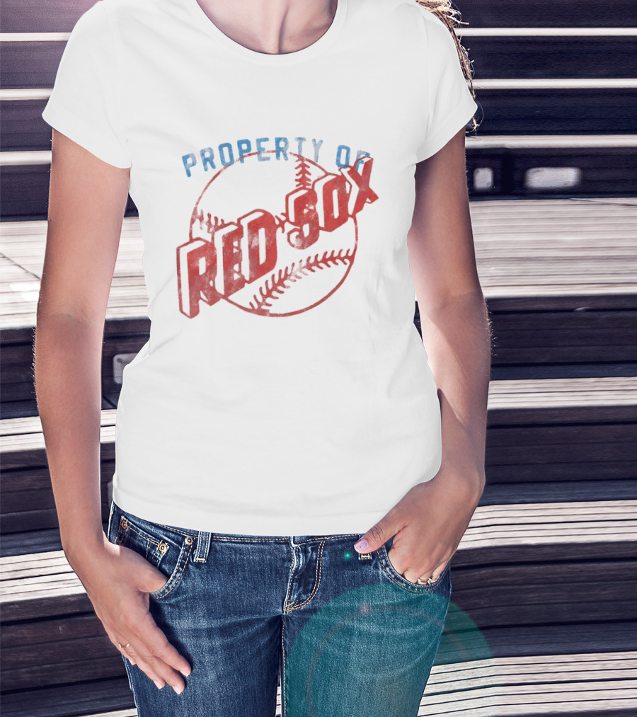 Property Of Boston Red Sox Cooperstown Baseball Classic Red Sox XXL T-Shirt