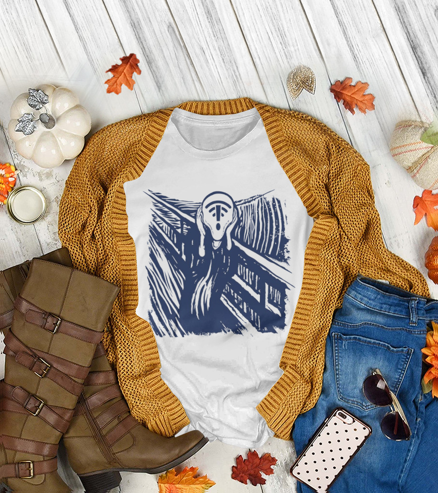 The Scream WiFi Connection Signal Error Loss Iconic Expression T-Shirt