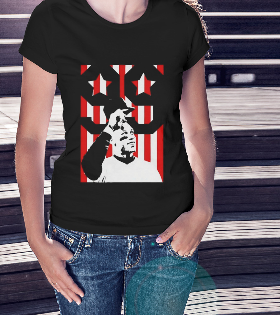 Aaron Judge 99 New York Yankees Stars Stripes Flag Yankee Stadium Hero T-Shirt