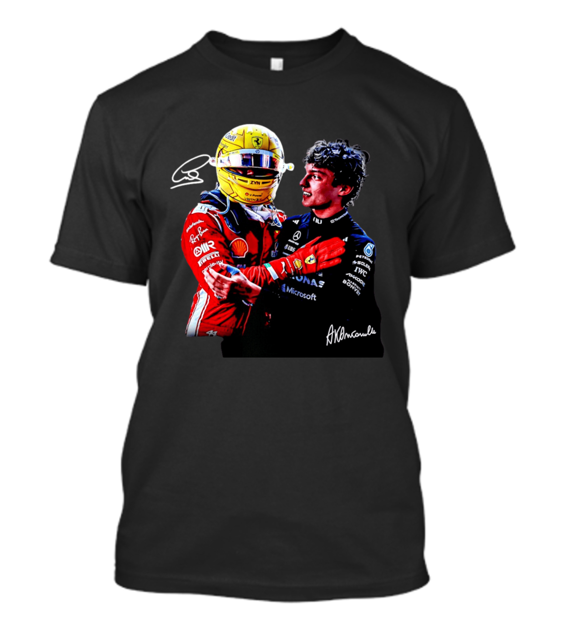 Ferrari Shell Mercedes Petronas Racing Embrace ZYN Microsoft T-Shirt