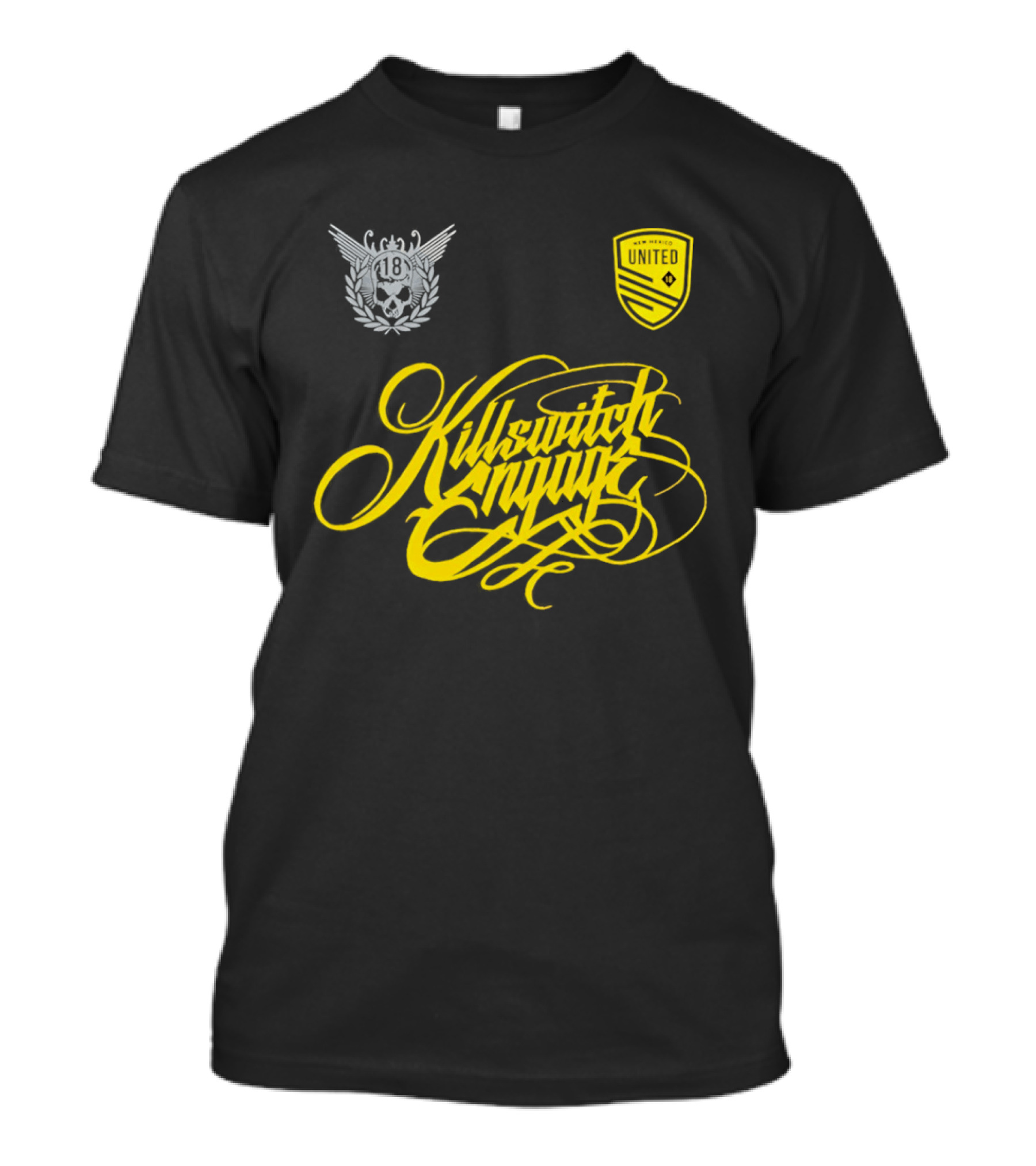 New Mexico United Killswitch Engage Collaboration Crest And Script T-Shirt