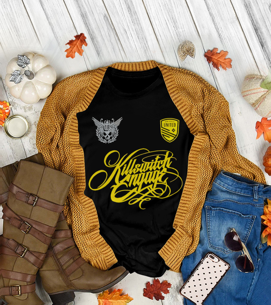 New Mexico United Killswitch Engage Collaboration Crest and Script T-Shirt