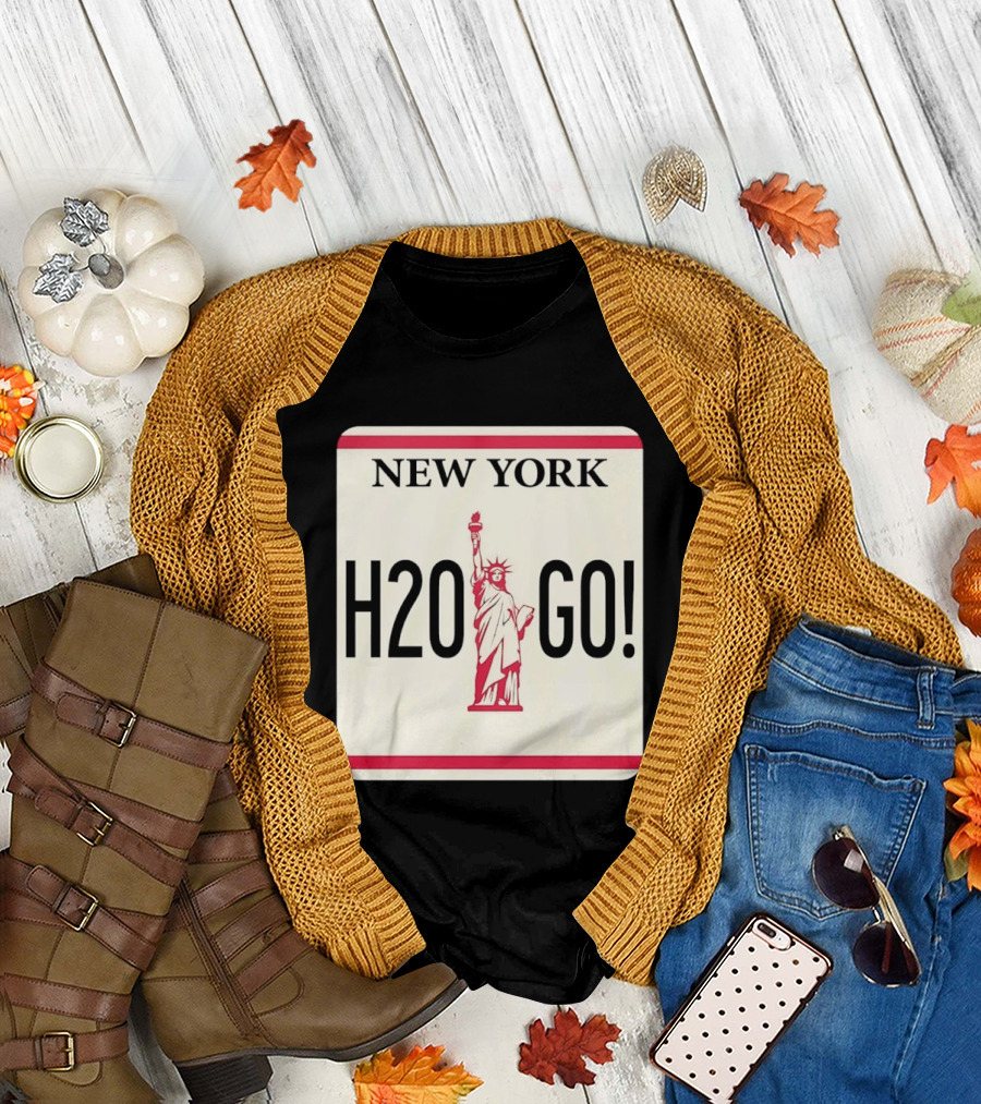 New York H2O Go License Plate Statue Of Liberty T-Shirt