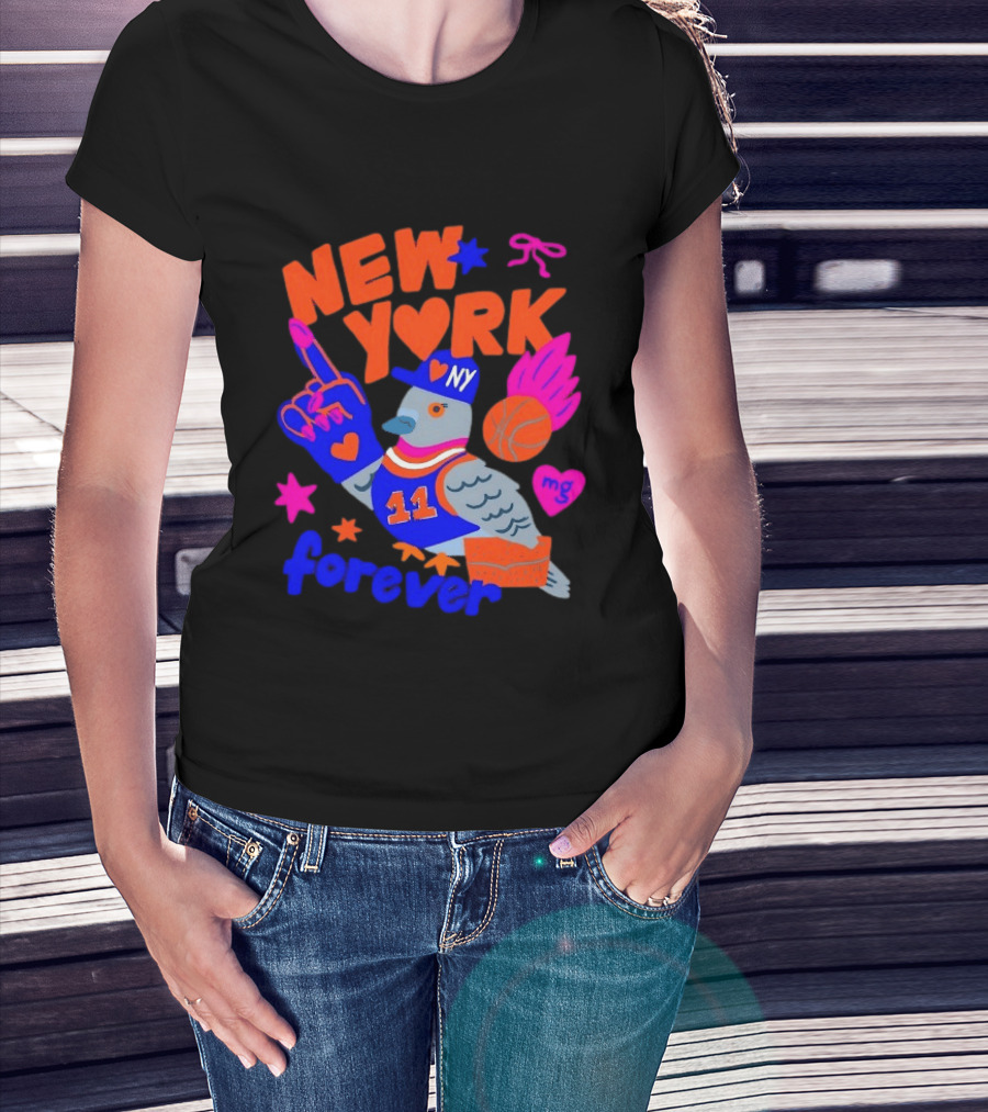 New York Knicks Jalen Brunson Pigeon Love Forever T-Shirt