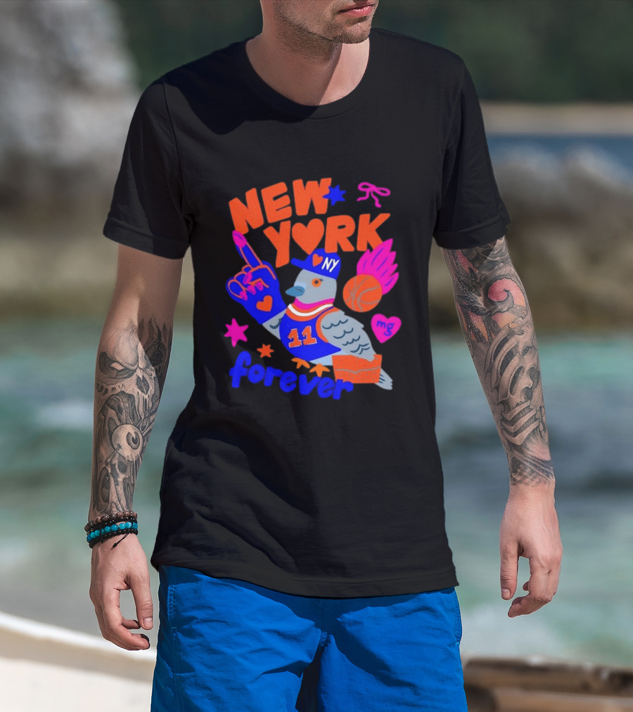 New York Knicks Jalen Brunson Pigeon Love Forever T-Shirt