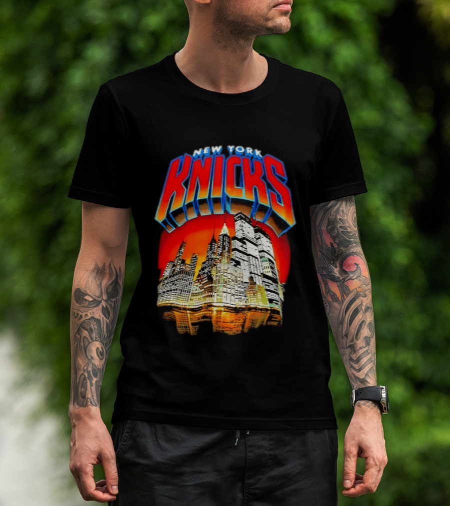 New York Knicks City Skyline Nightscape T-Shirt