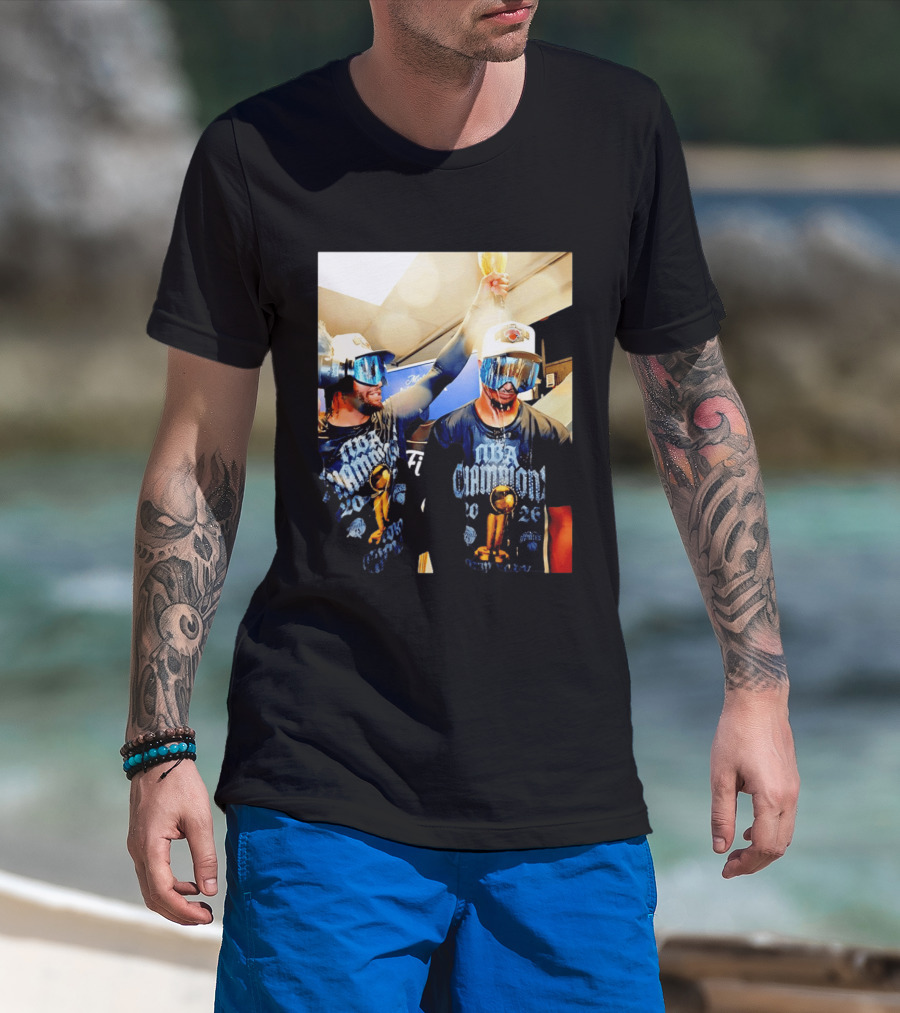 NBA Champions Celebration Jalen Brunson Josh Hart 2026 T-Shirt