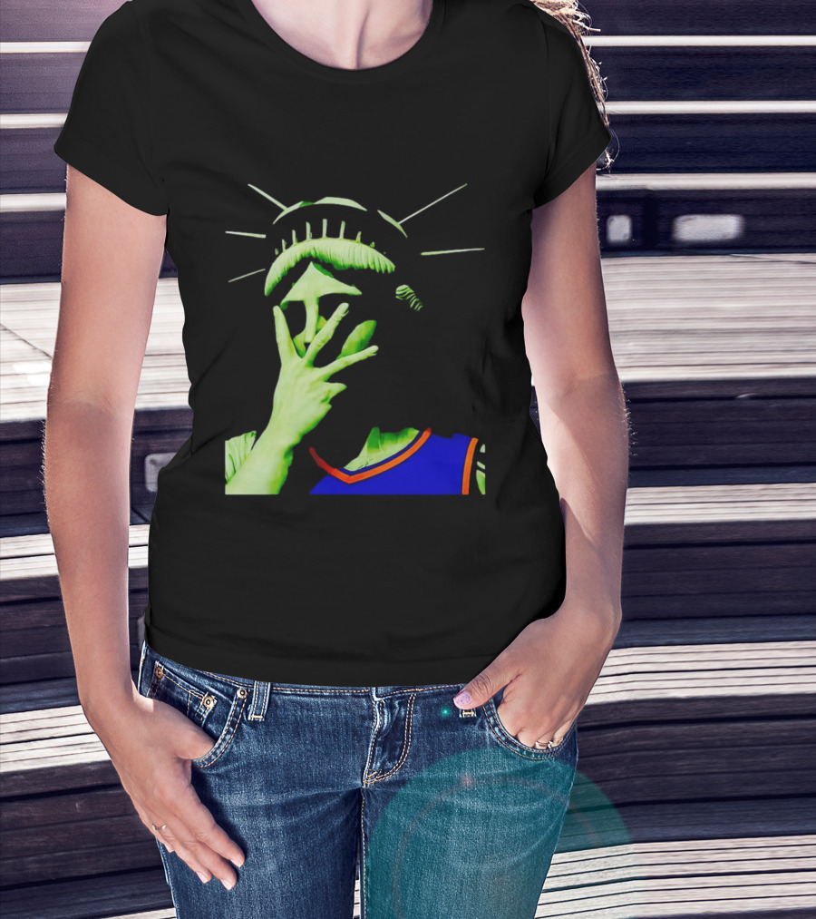 Statue Of Liberty New York Knicks Jersey Facepalm T-Shirt