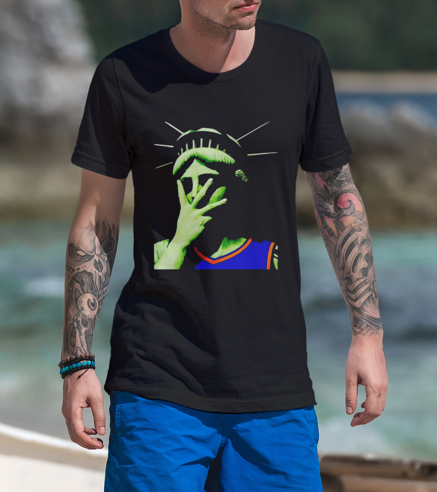 Statue Of Liberty New York Knicks Jersey Facepalm T-Shirt