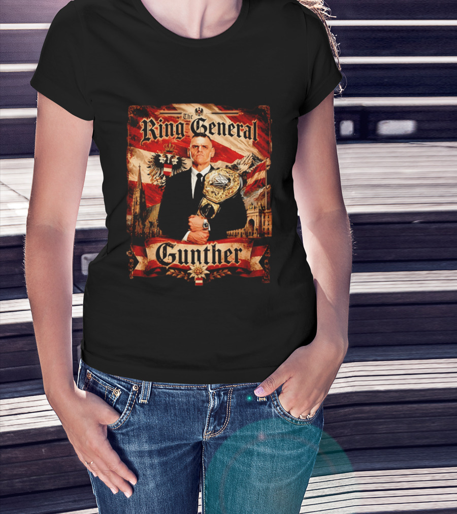 The Ring General Gunther Wrestling Champion With Eagle And Flag T-Shirt