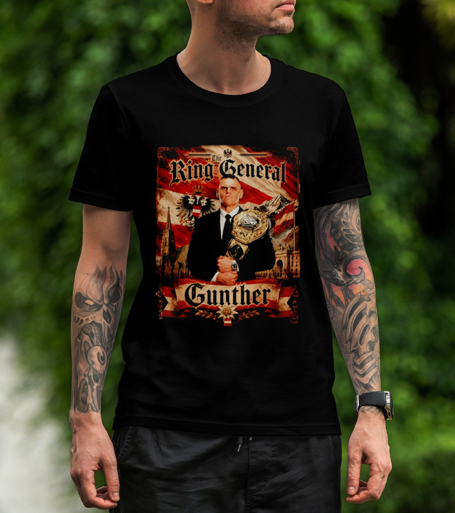 The Ring General Gunther Wrestling Champion With Eagle And Flag T-Shirt