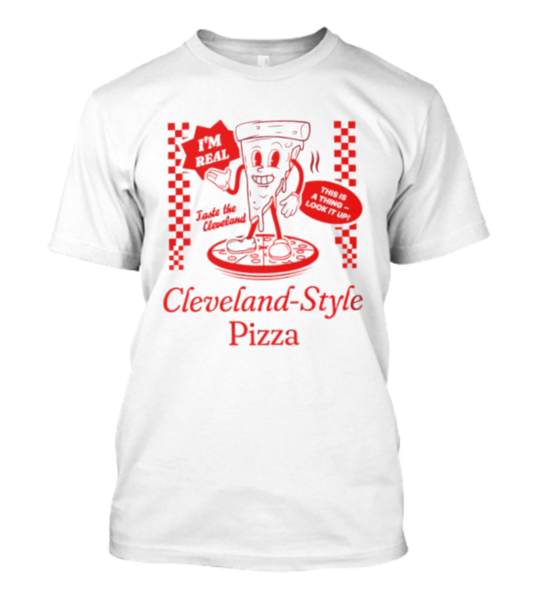 Cleveland Style Pizza I'm Hot Retro Football T-Shirt