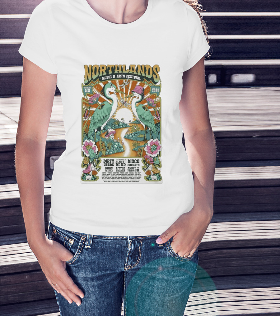 Northlands Music Arts Festival 2026 Swanzey NH Dirty Heads Disco Biscuits T-Shirt