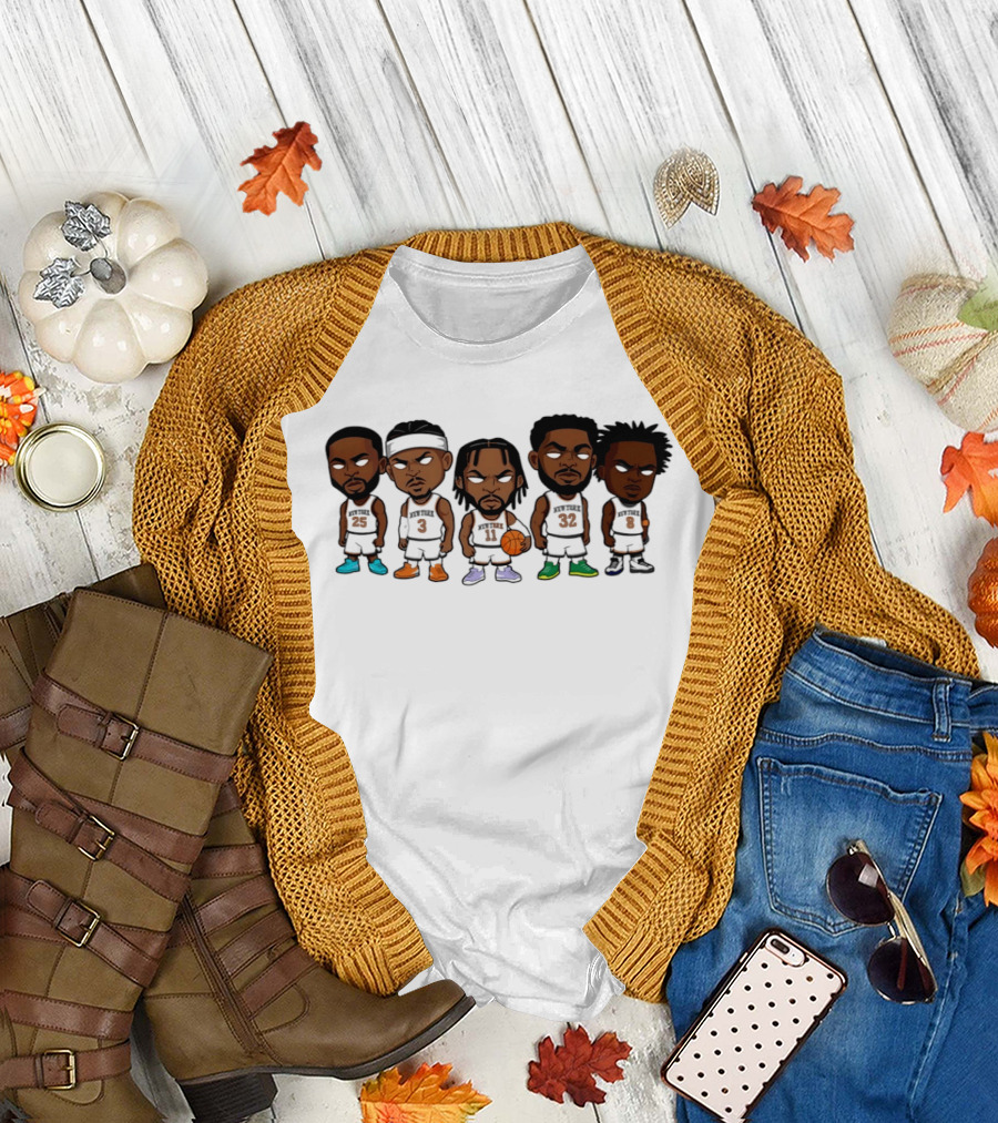 NY Basketball Toon Squad Cartoon Characters T-Shirt