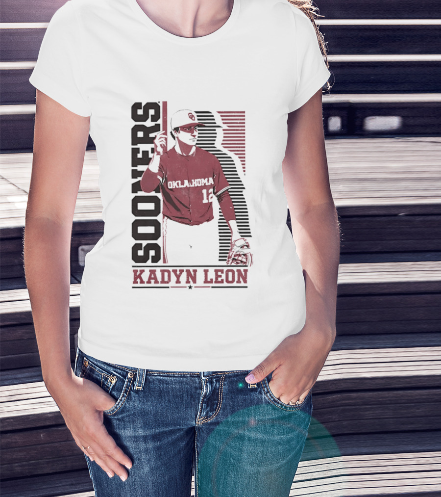 Oklahoma Sooners Kadyn Leon Baseball Player T-Shirt