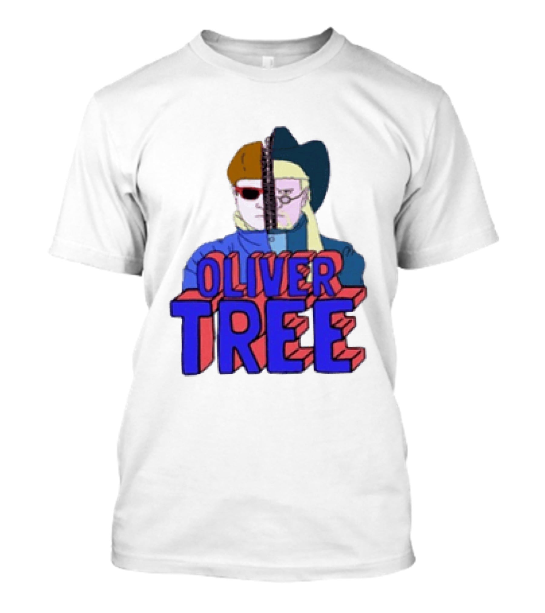 Oliver Tree Split Persona Sunglasses Half Cowboy Half Futuristic T-Shirt