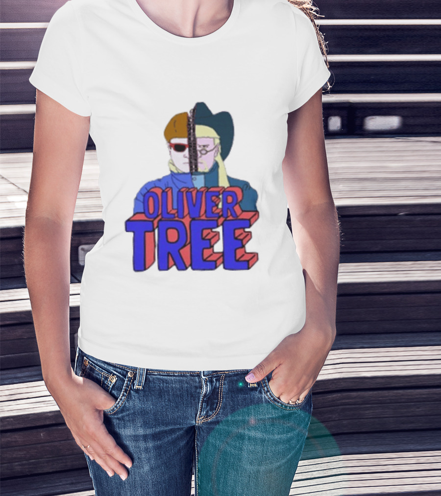 Oliver Tree Split Persona Sunglasses Half Cowboy Half Futuristic T-Shirt