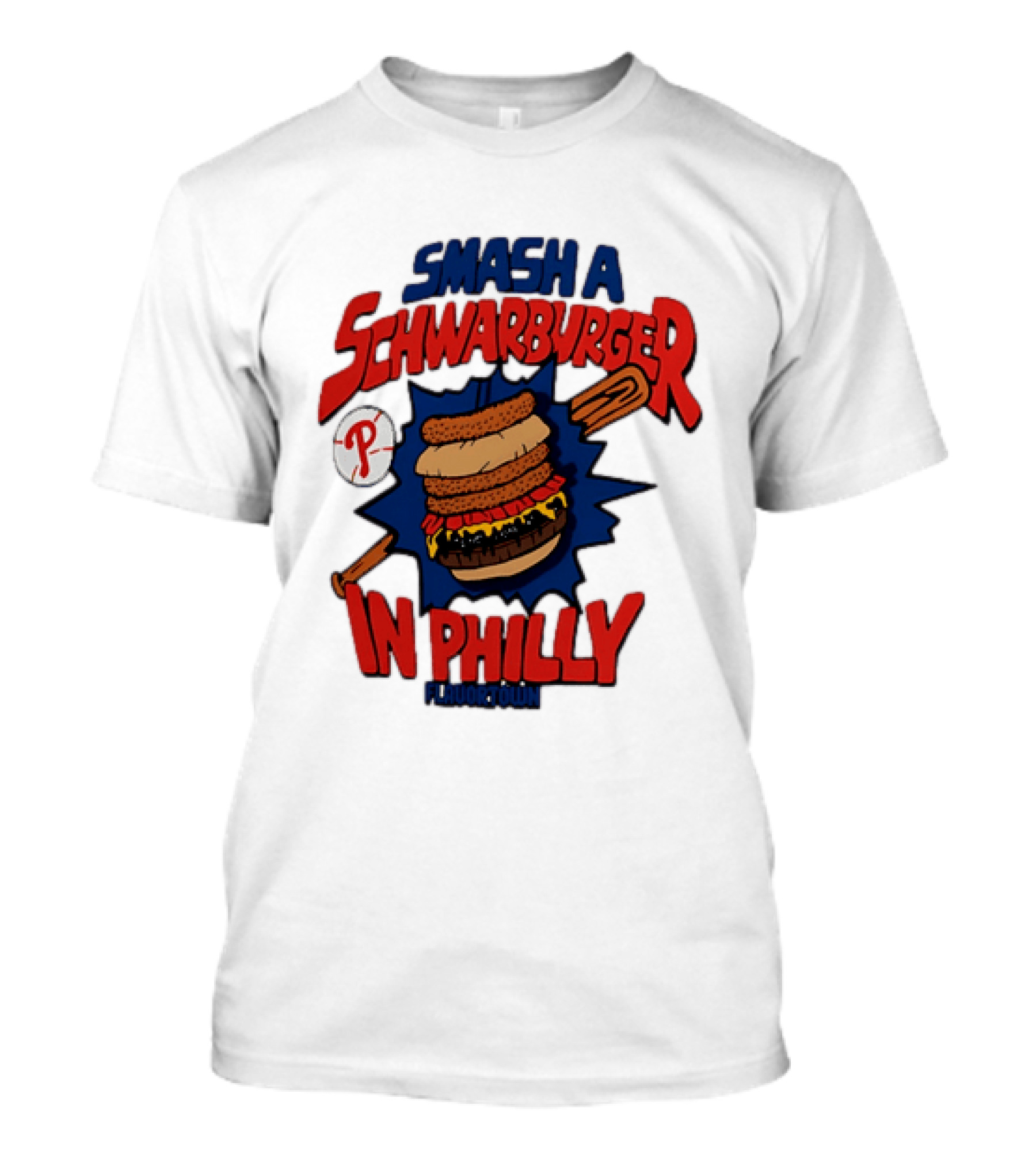 Philadelphia Phillies Smash A Schwarburger In Philly Flavortown T-Shirt