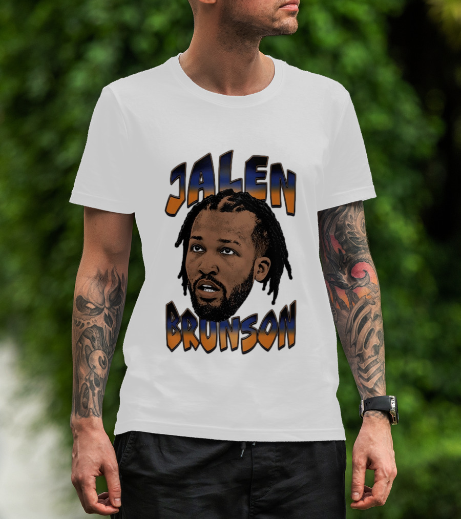 Jalen Brunson New York Knicks Player Big Face T-Shirt