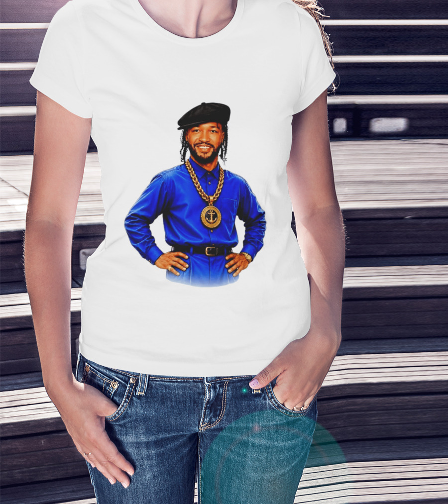 Jalen Brunson NY Knicks Always Business Never Personal Anchor Chain Beret Outfit T-Shirt