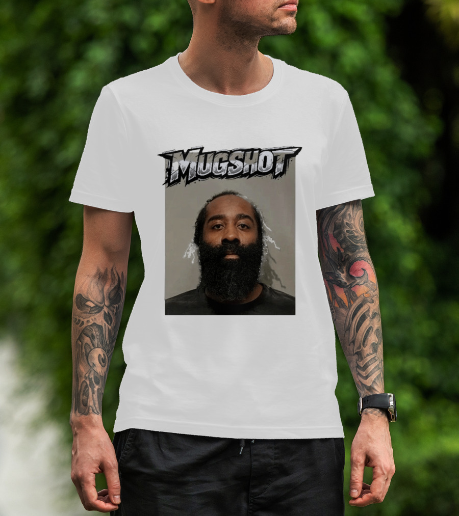 James Harden Shot Graphic Black And White T-Shirt